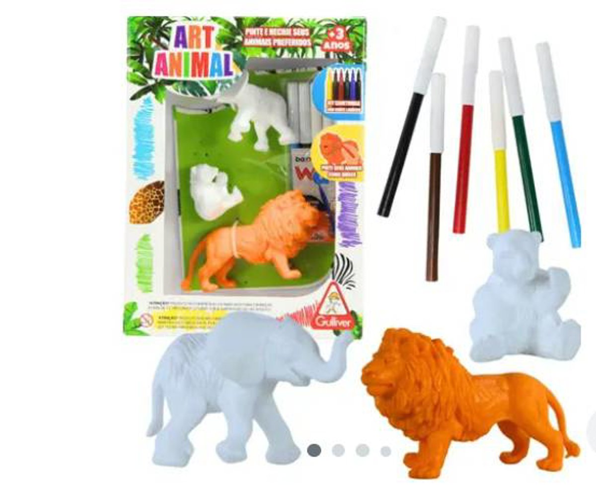 Animais de Colorir com Canetinha Hidrocolor Art Animal - Gulliver