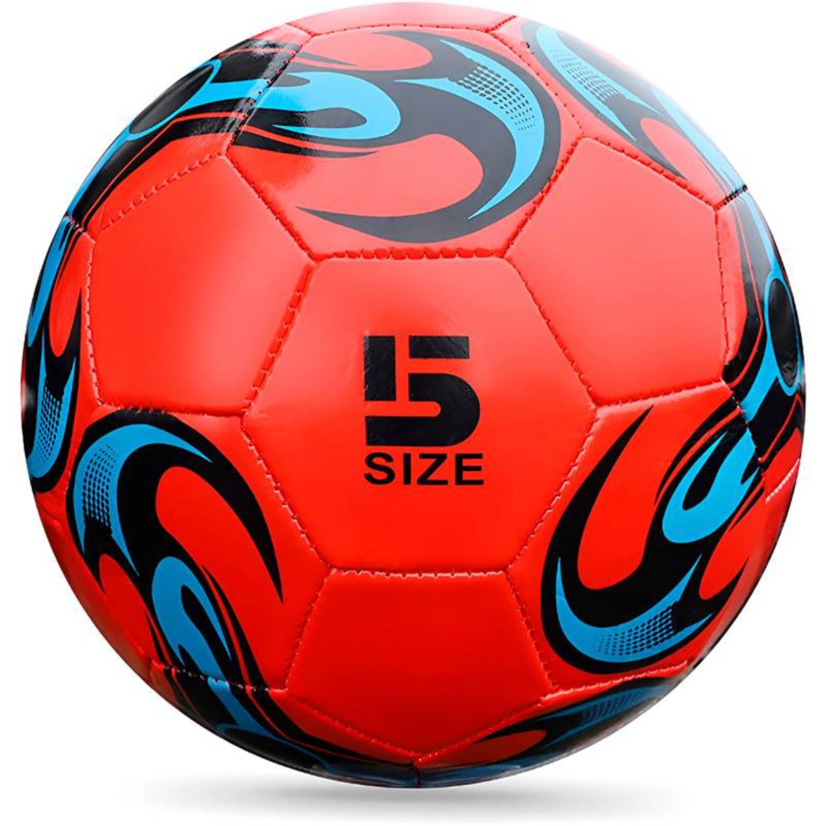 Bola de Futebol Tamanho 5 Campo Grama Sintético Esporte Cor:Vermelho