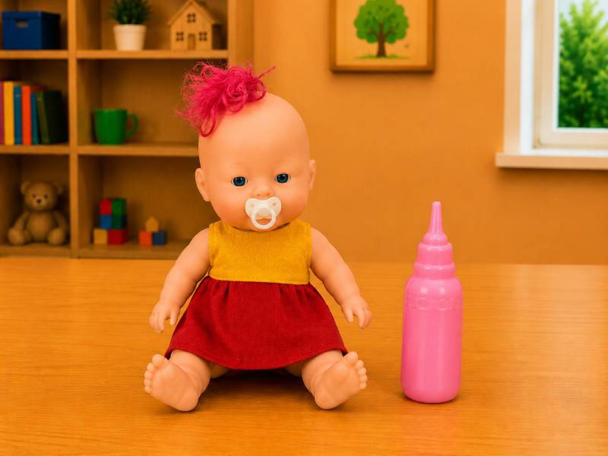 Boneca Bebê com Cheirinho + Mamadeira e Chupeta