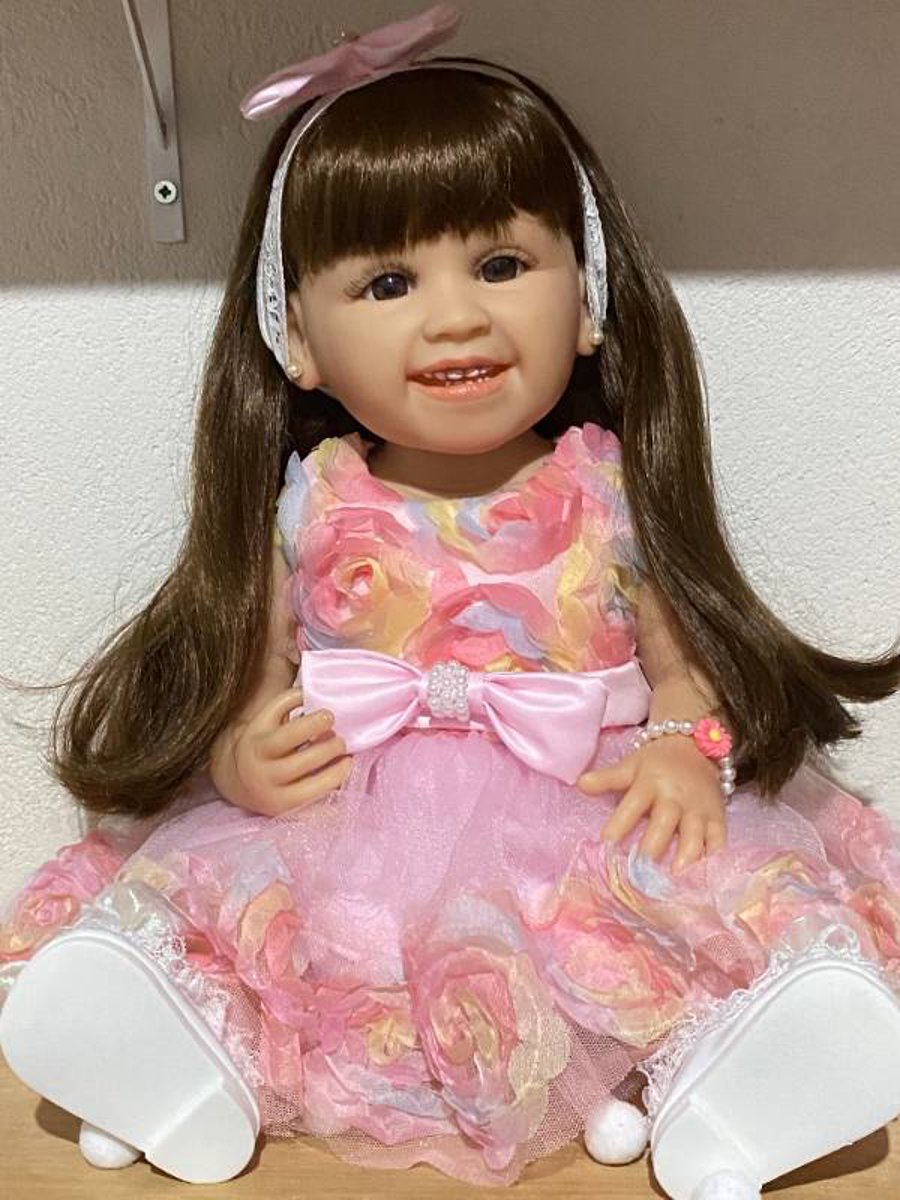 boneca bebê reborn morena (kit shanti)