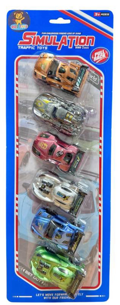 BRINQUEDO 06 CARRINHOS À  FRICÇÃO, DE PLÁSTICO