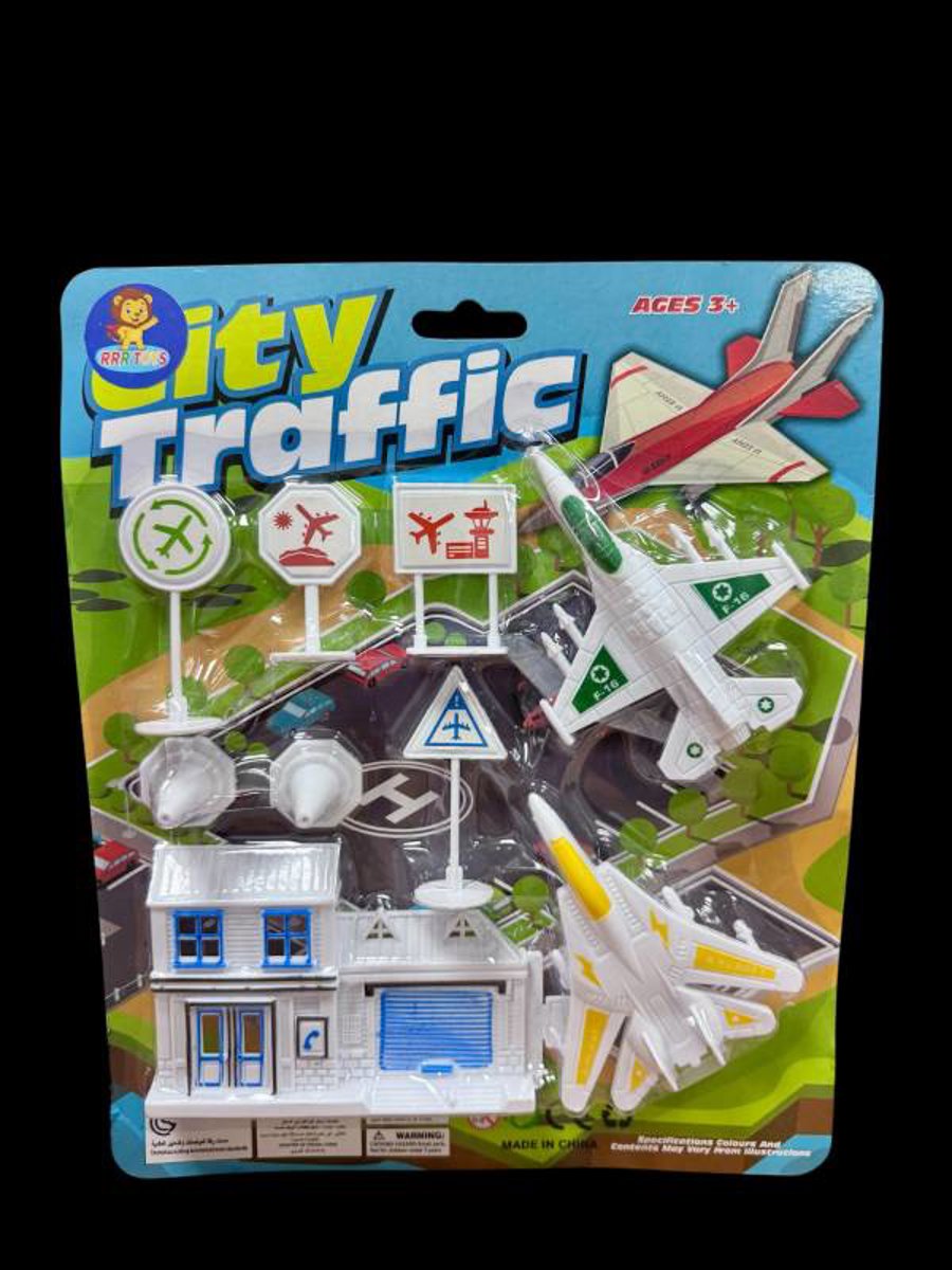 BRINQUEDO AEROPORTO COM 02 AVIÕES E 07 ACESSÓRIOS