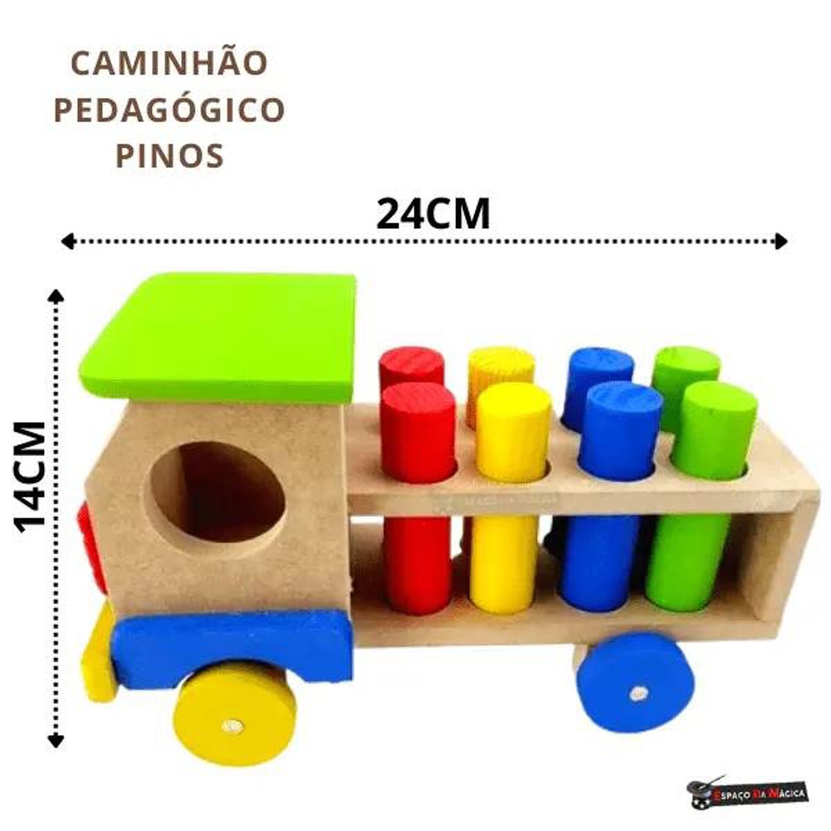 Brinquedo Caminhão Educativo De Madeira 