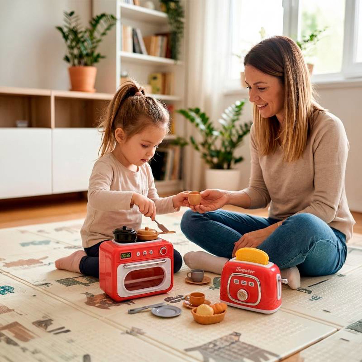 Brinquedo Conjunto Infantil Mini Forno Mini Torradeira