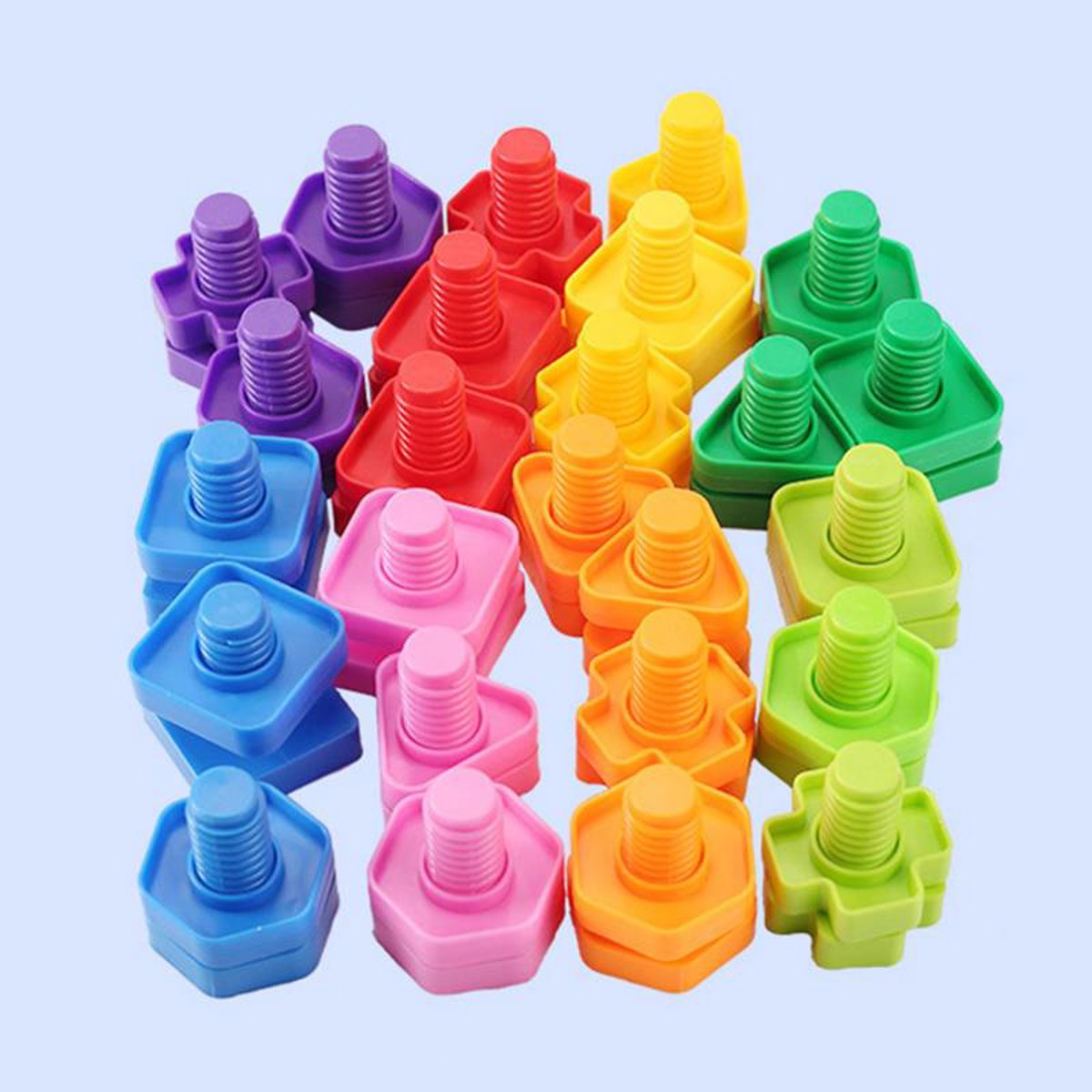 Brinquedo De Montar Interativo Plastico Blocos Infantil Coloridos Parafuso Encaixar