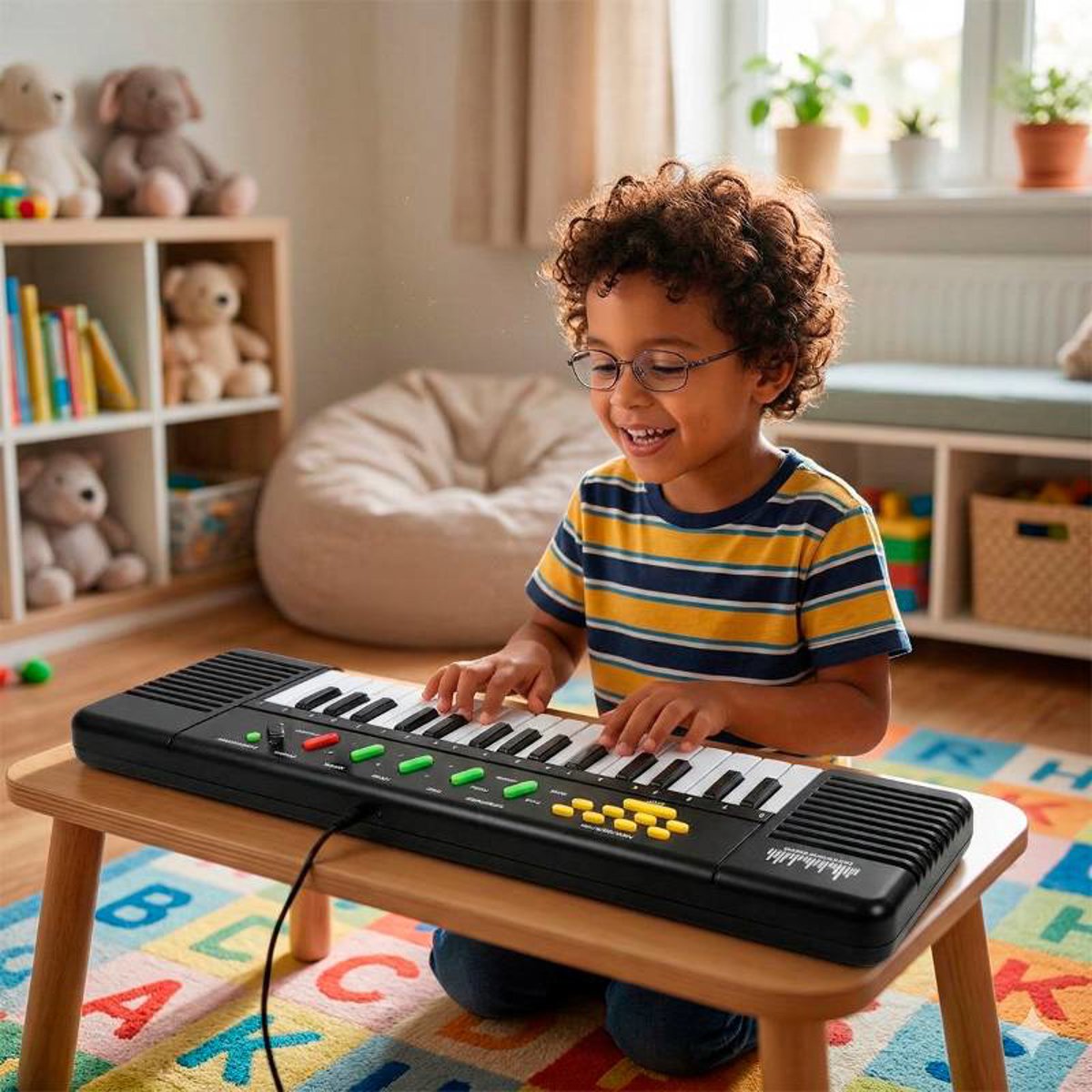 Brinquedo Teclado Musical Infantil 32 Teclas com Microfone