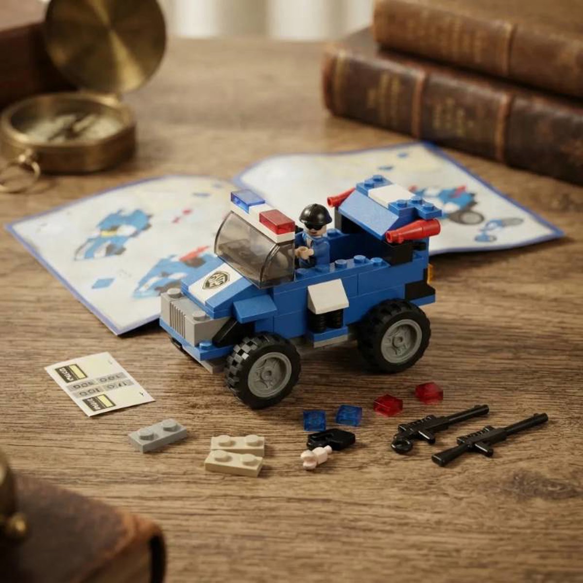 Brinquedo Vintage Carro Viatura Policia Xalingo anos 90 tipo Lego City