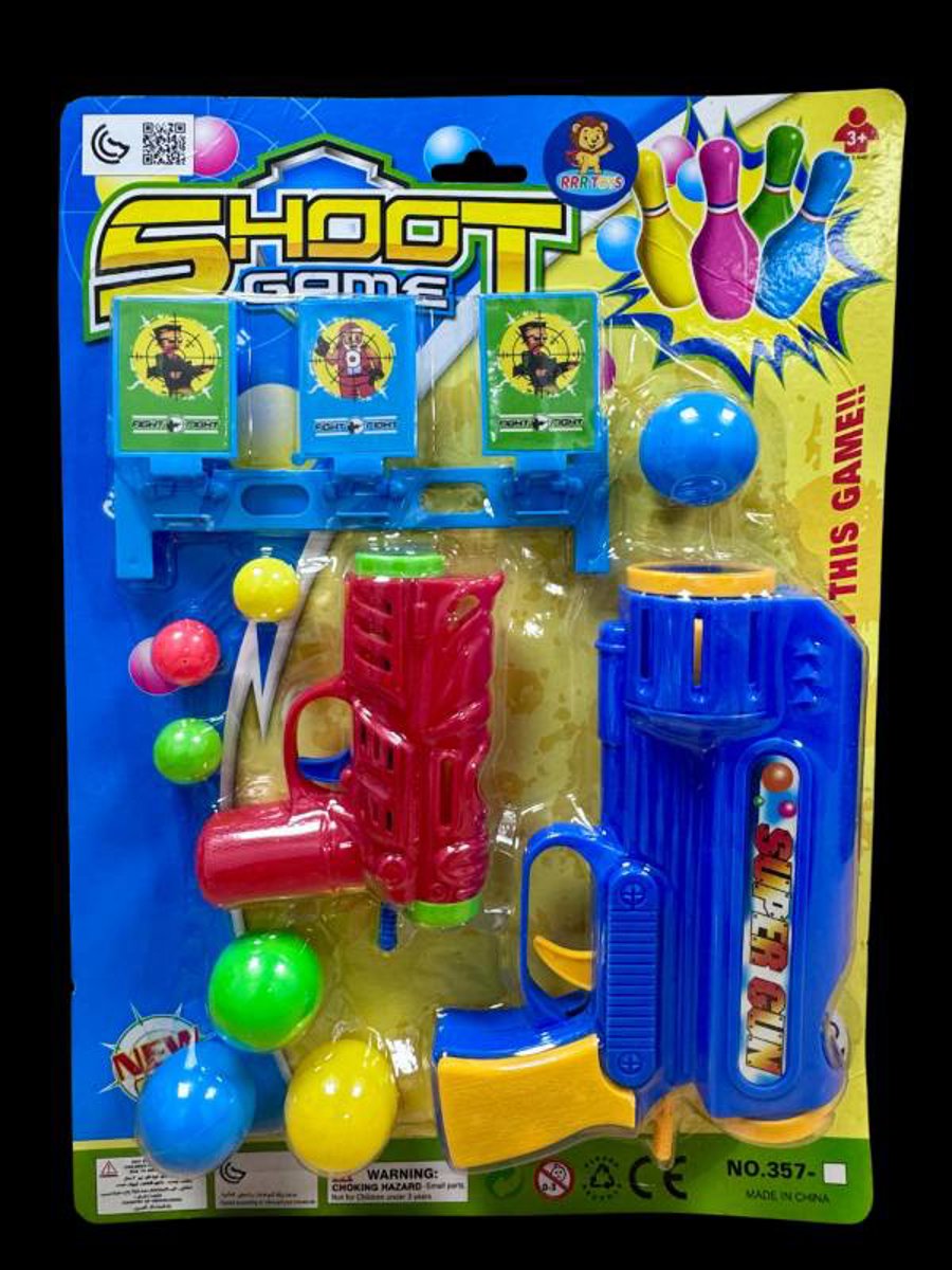 BRINQUEDOS COM 02 ARMAS LANÇA BOLINHAS E ACESSÓRIOS