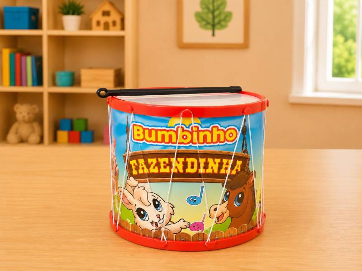 Bumbo com baqueta - brinquedo educativo