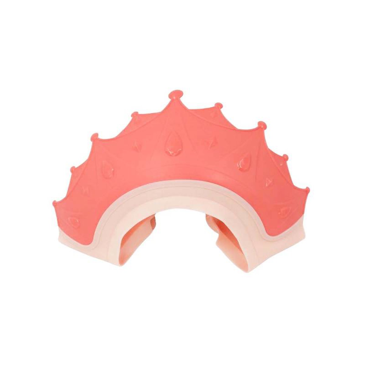 Chapeu Para Banho Bebe Viseira Anti Shampoo Protetor Para Olhos Coroa Cor:Rosa