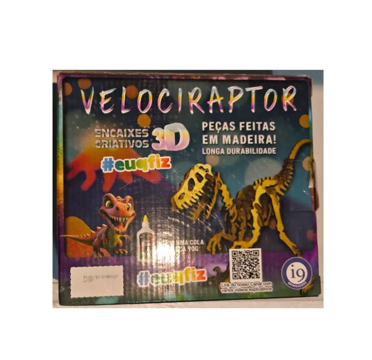 Dinossuaro Velociraptor 3D Madeira # Euqfiz