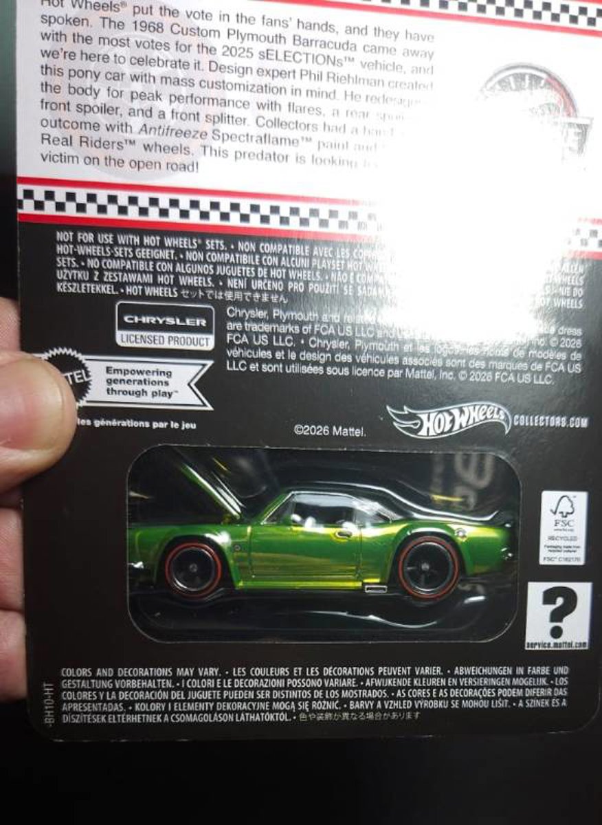Hot Wheels 2025 RLC Selection Series 1968 Plymouth Barracuda