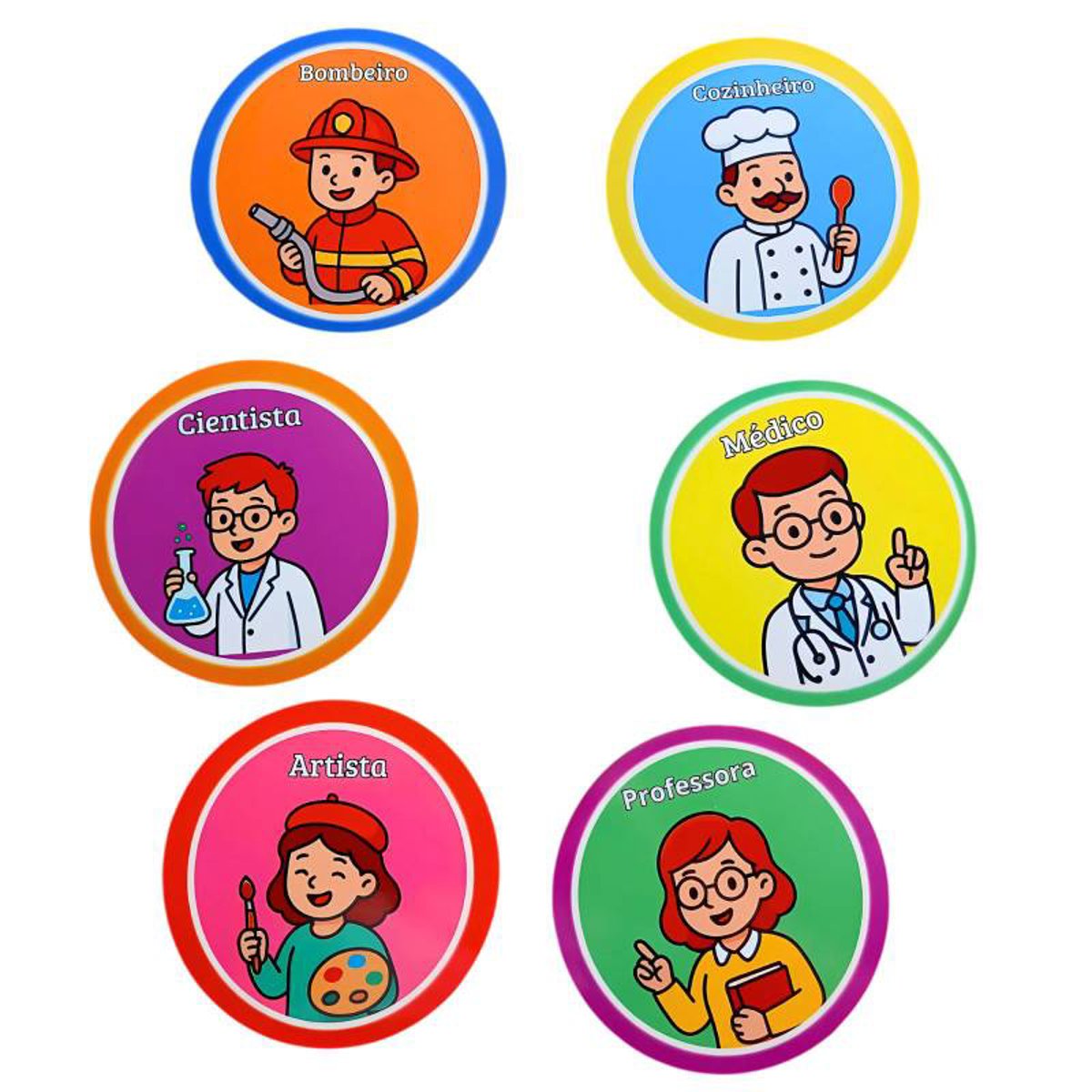 Jogo Educativo Inclusivo Conhecendo Profissões Para Autistas em MDF 
