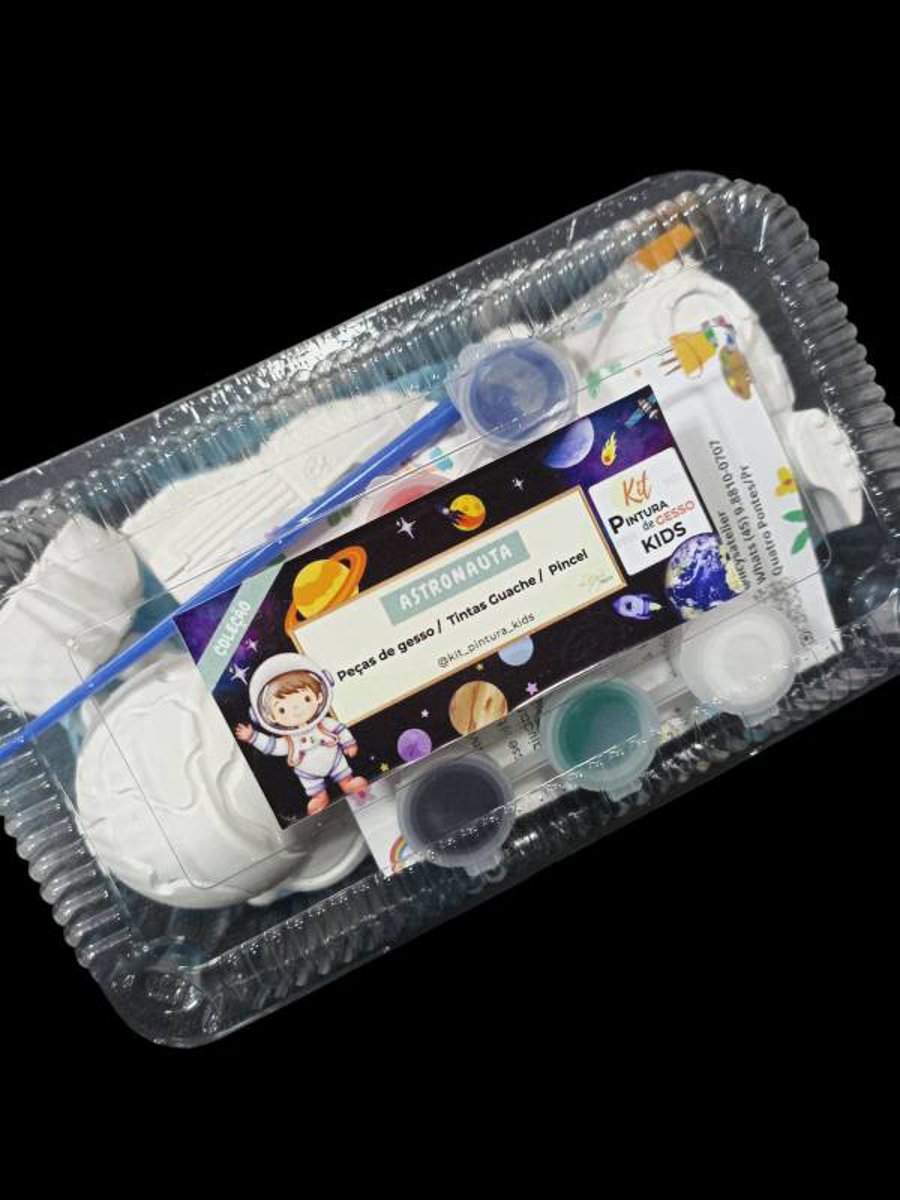 Kit Pintura de Gesso Kids ASTRONAUTA /  aniversário / diversão / lembrancinhas