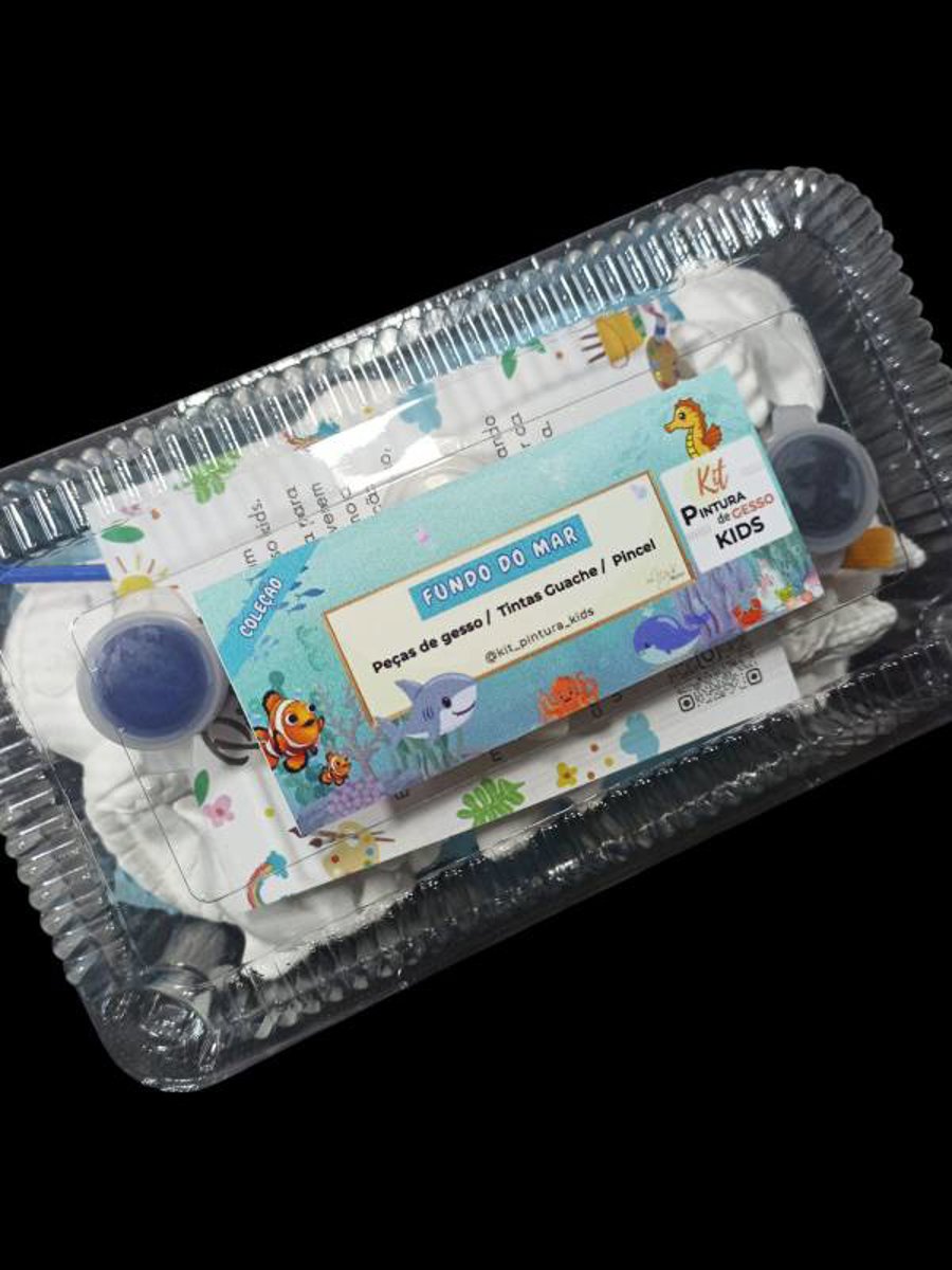 Kit Pintura de Gesso Kids FUNDO DO MAR /  aniversário / diversão / lembrancinhas
