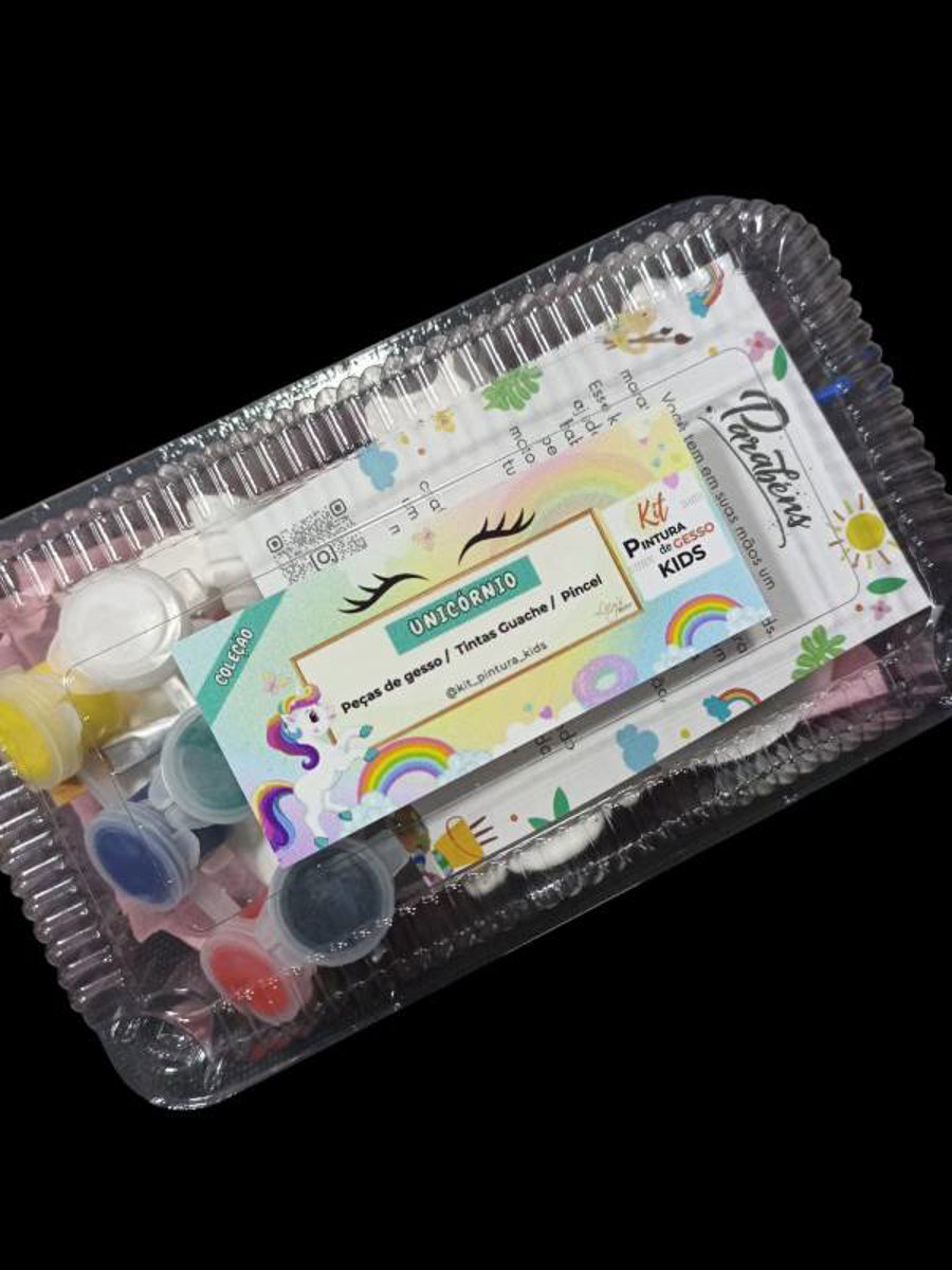 Kit Pintura de Gesso Kids UNICÓRNIO /  aniversário / diversão / lembrancinhas
