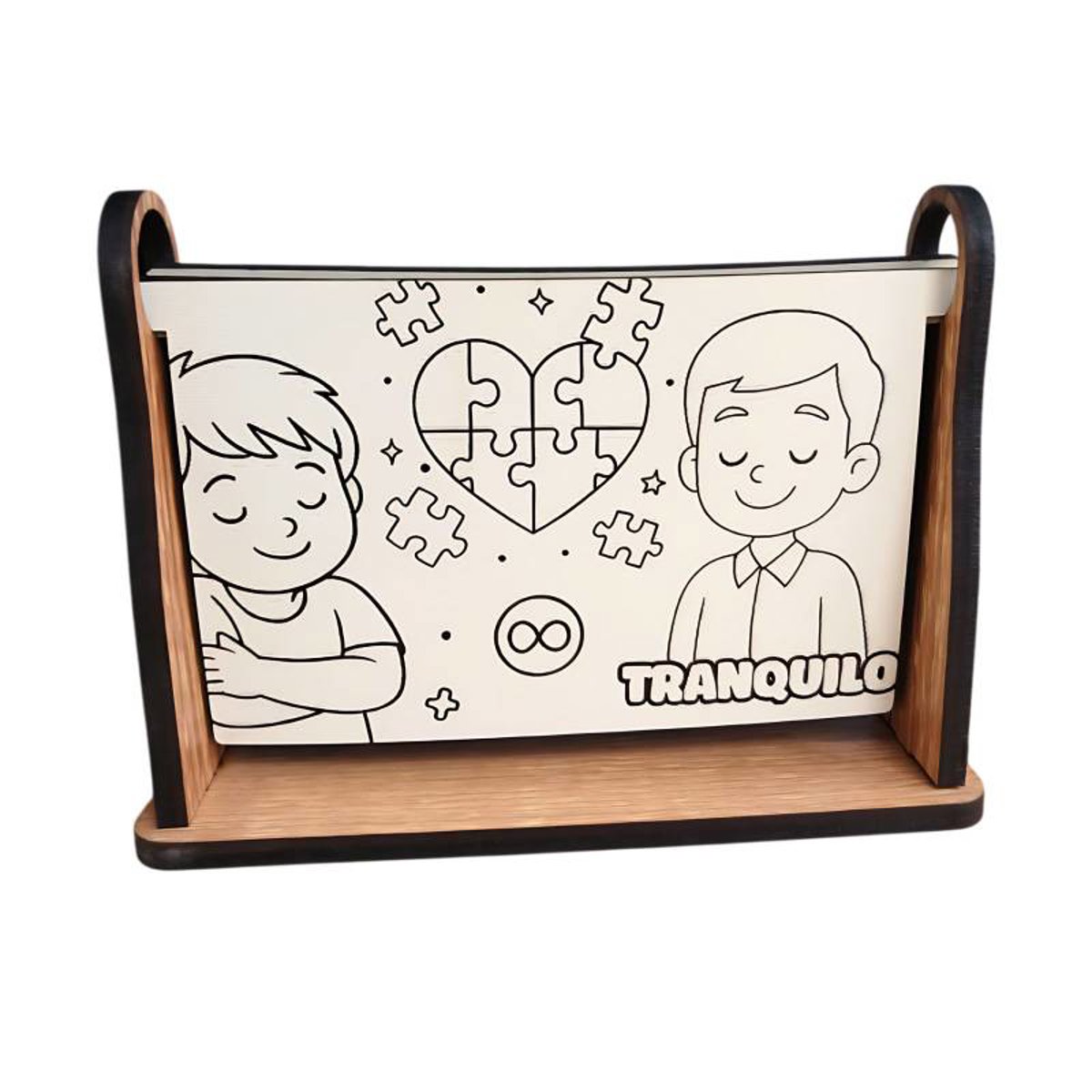 Kit Pintura Minhas Emoções para Autistas album 5 telas com kit pintura