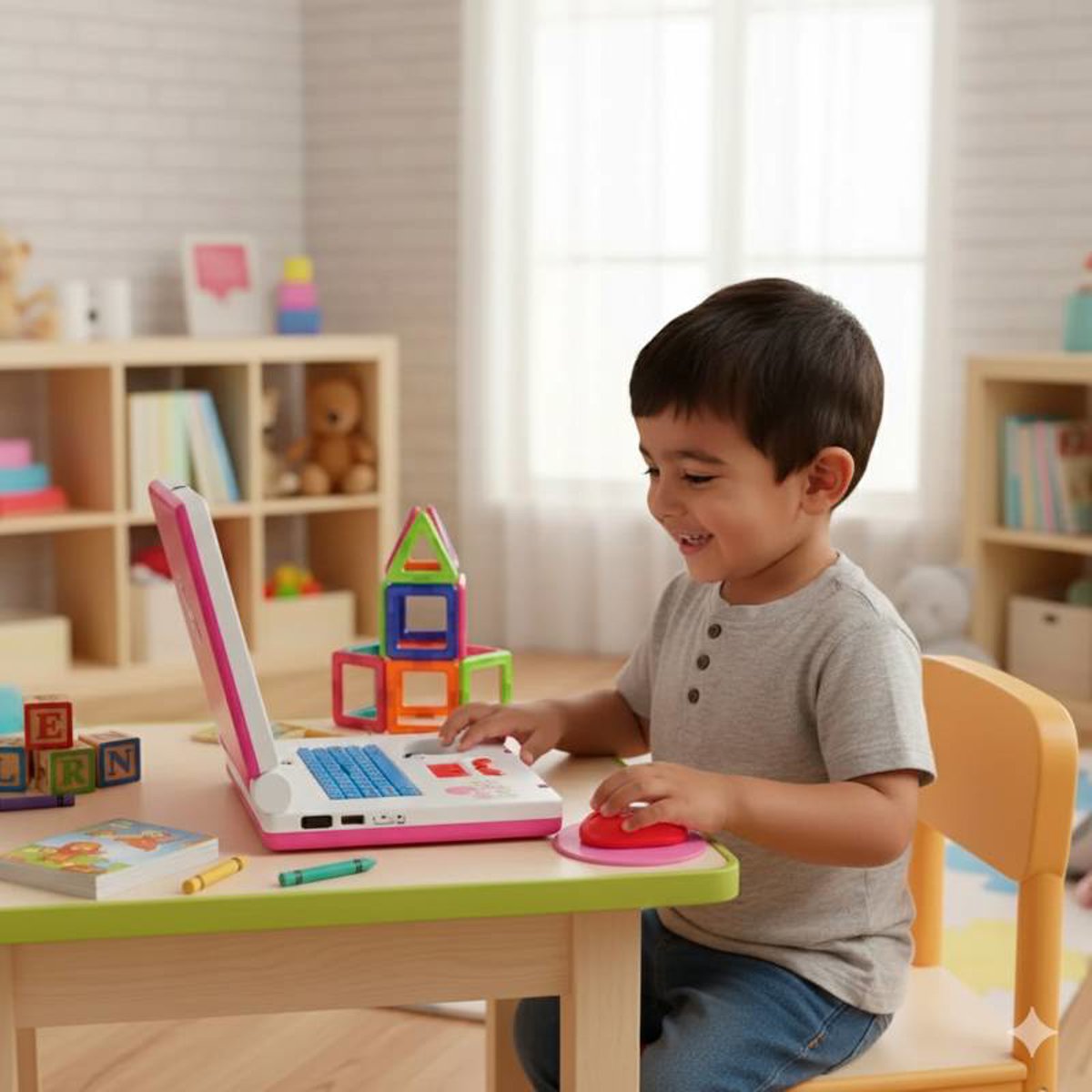 Laptop Infantil Brinquedo Educativo Divertido Musical Rosa