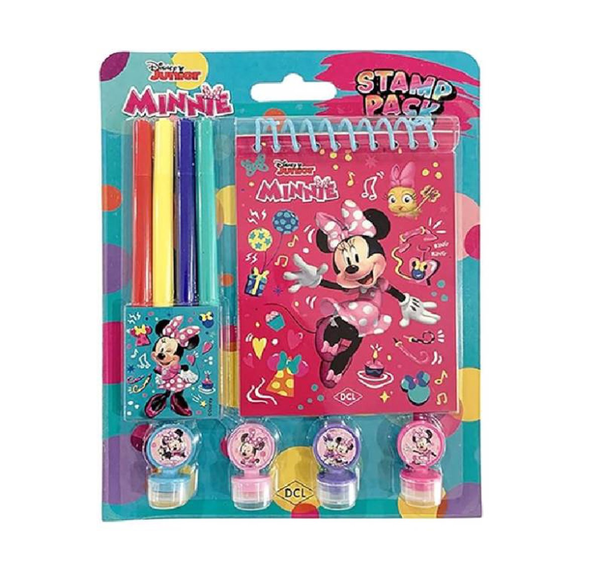 Livro para colorir Minnie com quatro carimbos