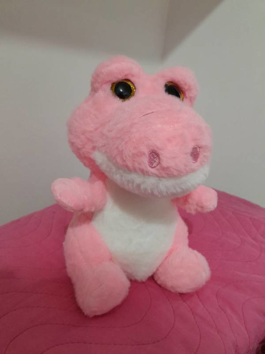 Pelúcia Dinossauro Rosa 