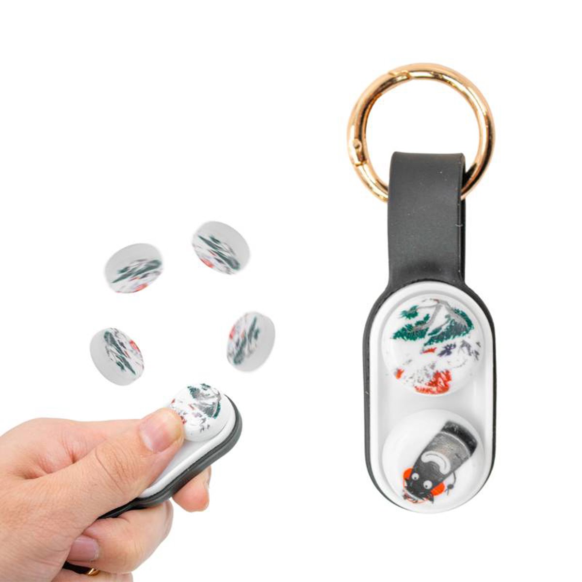 Pop Puck Brinquedo Antistress Magnetico Relaxante Imã Fidget Spinner Cor:Preto