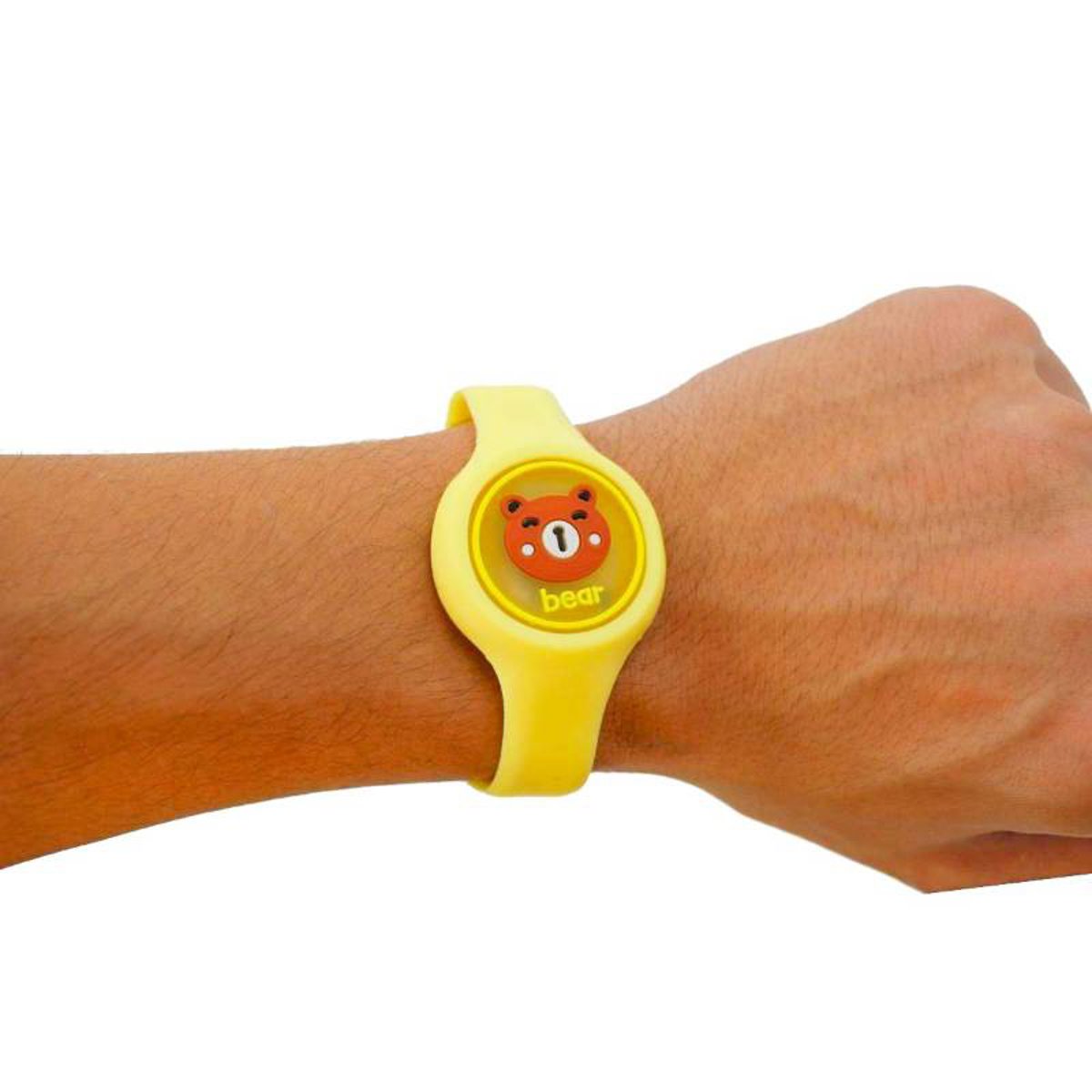 Pulseira Relogio Infantil Anti Mosquito Repelente Figurinhas Cor:Amarelo
