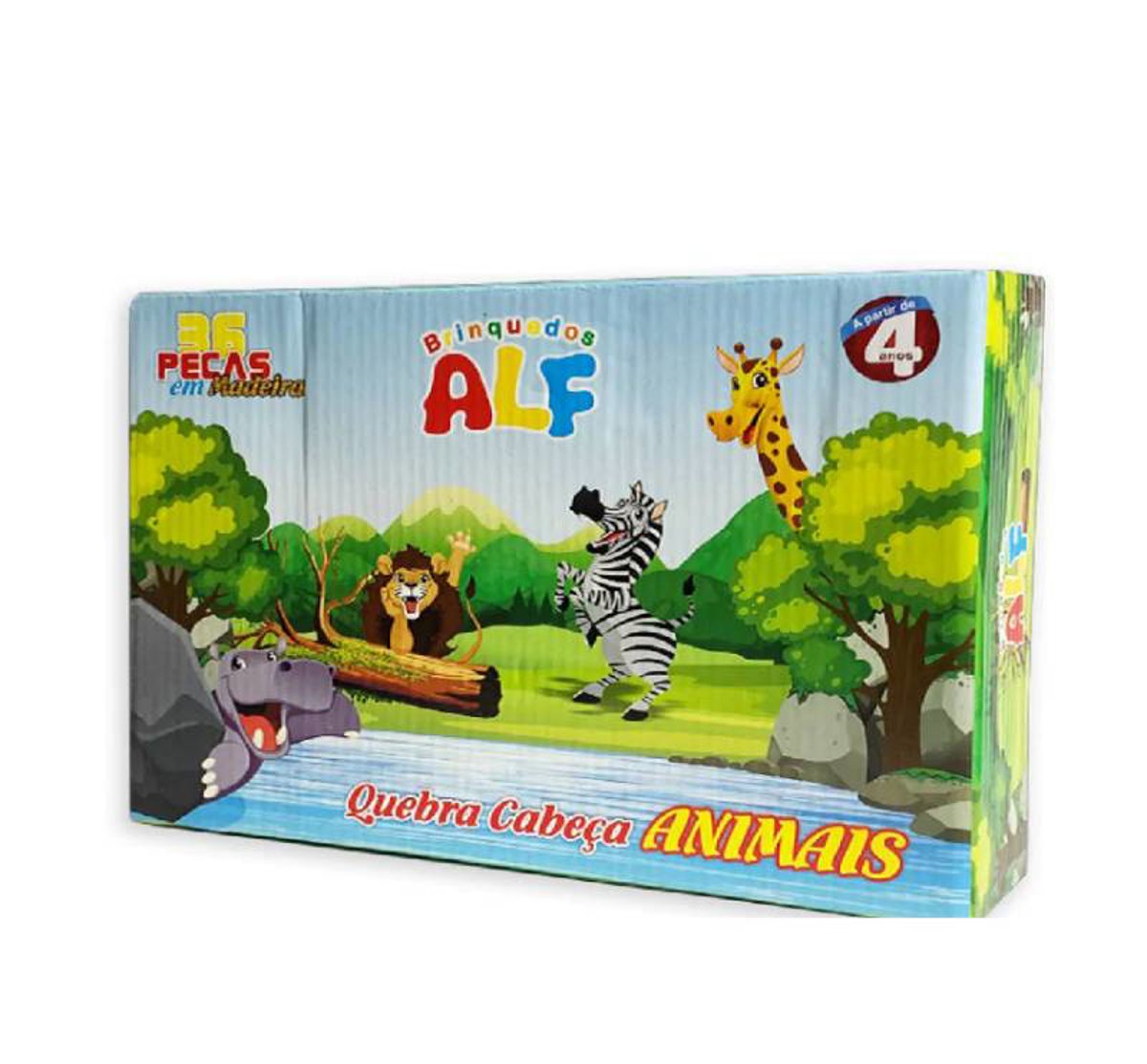 Quebra-Cabeça Animais 60 Peças Educativo Infantil Estimula Coordenação e Raciocínio