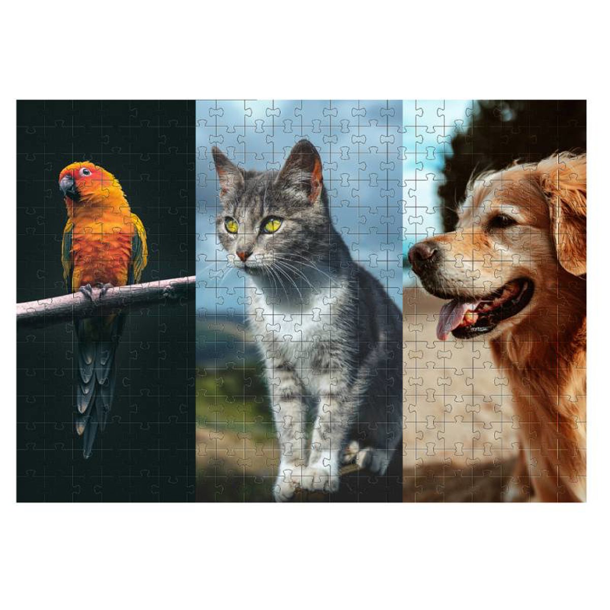 Quebra-cabeça Olhar Animal de  300 peças em mdf
